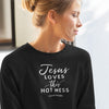 Hot Mess Ladies Crewneck Sweatshirt - Clean Apparel