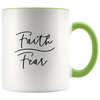 Faith Over Fear Accent Mug 11 oz.