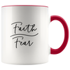 Faith Over Fear Accent Mug 11 oz.