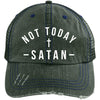 Distressed Trucker Cap- Not Today Satan