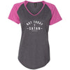 Not Today Ladies Colorblock V-Neck Tee - Clean Apparel