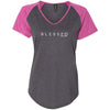 Blessed Ladies Colorblock V-Neck Tee - Clean Apparel