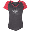Hot Mess Ladies Colorblock V-Neck Tee - Clean Apparel