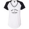 Not Today Ladies Colorblock V-Neck Tee - Clean Apparel