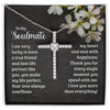 To My Soulmate - CZ Cross Necklace