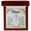 Mom I Love You - CZ Cross Necklace