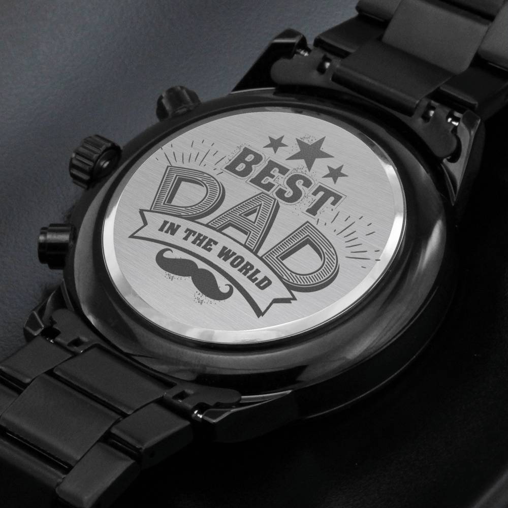 Best Dad in the World Engraved Watch